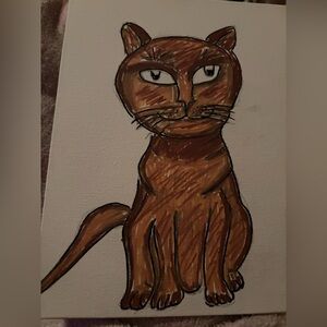 Brown Cat Canvas Art